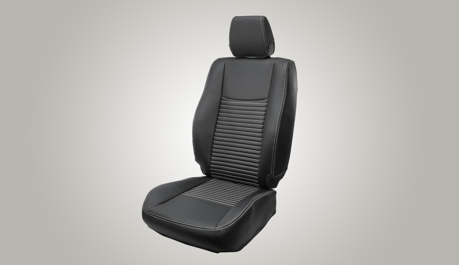 Toyota Glanza XCLUSIVE+ Artificial Leather Seat Covers (Black /Black)
